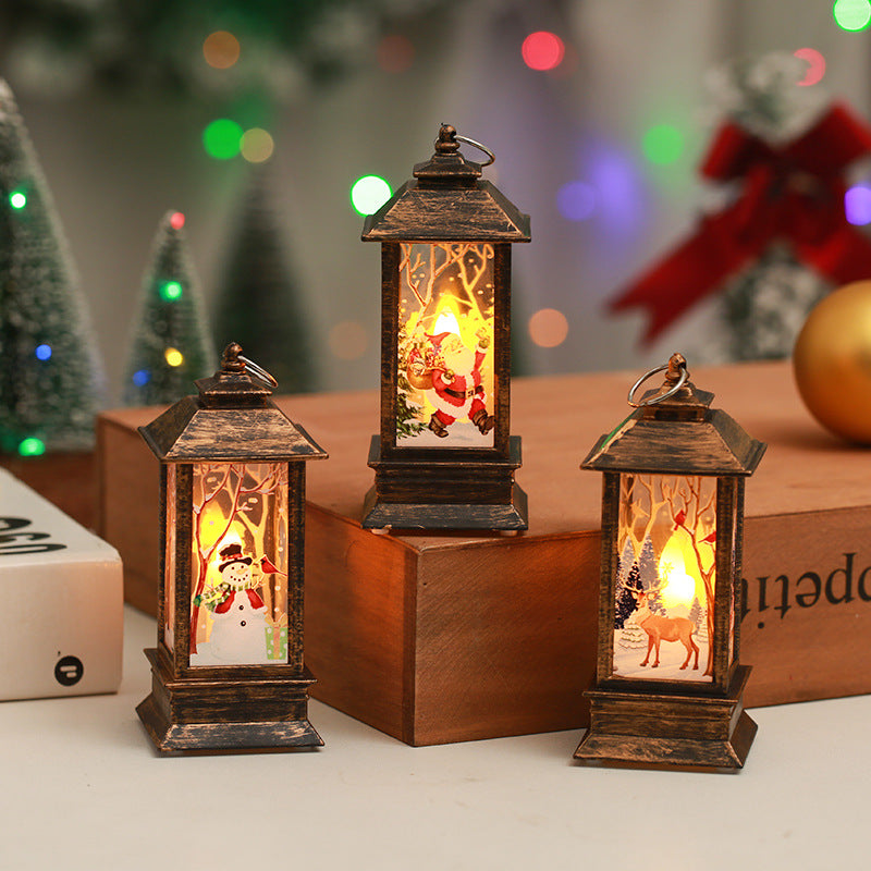 Christmas Decorations Flame Candlestick Lamp