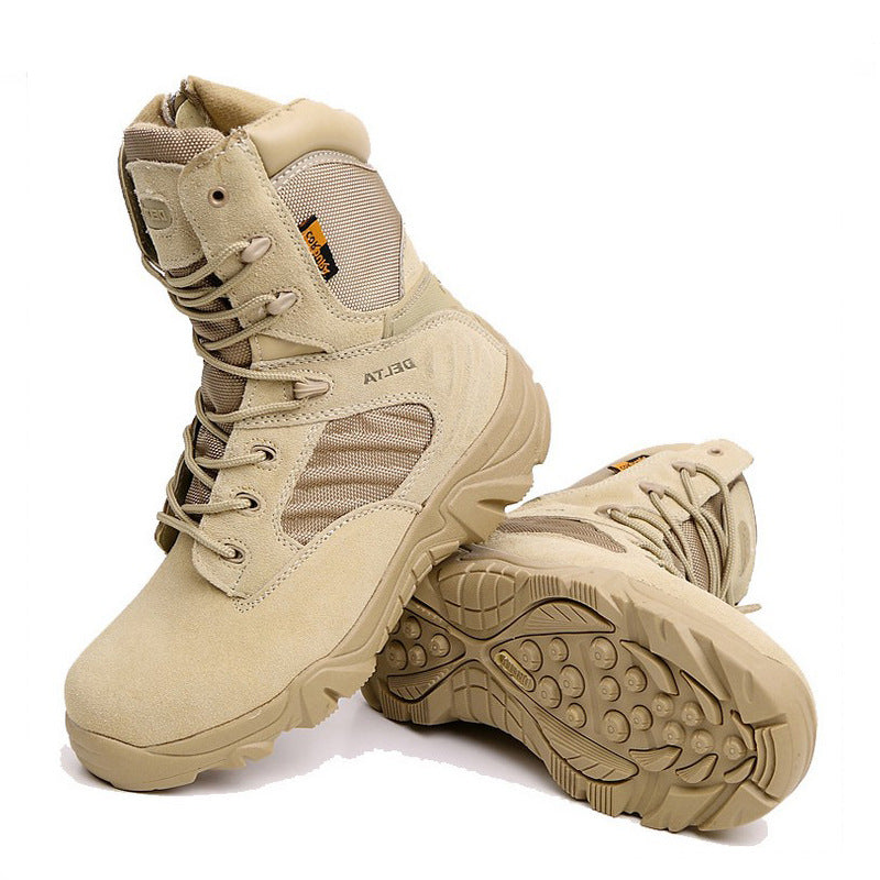 High-top military boots men