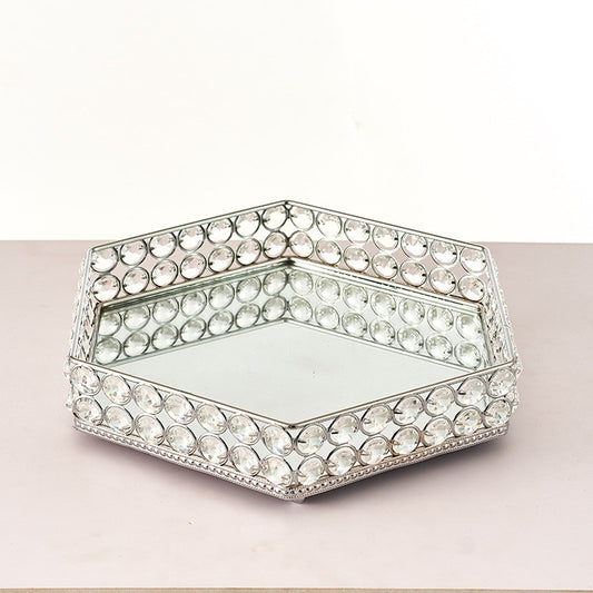 Mirror Fruit Tray Cosmetic Tool Storage Tray