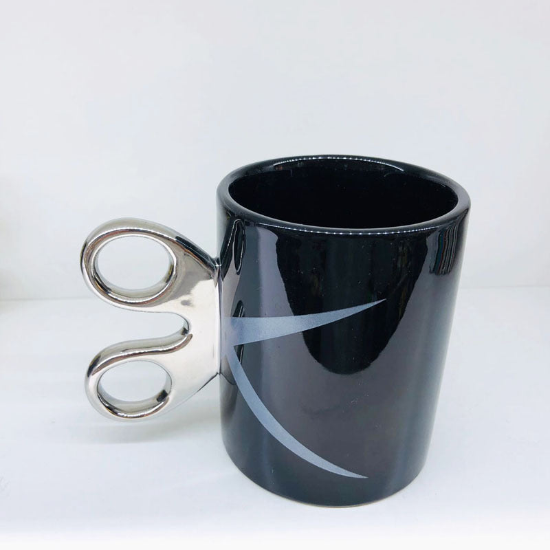 Personalized Scissor Handle Ceramic Mug Creative Scissor Handle Mug Coffee Cup Water Cup