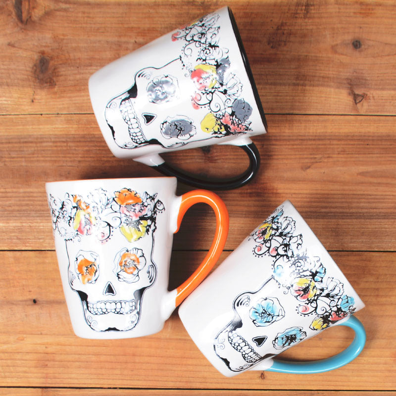 Skull Cup Creative Ceramic Mug Personality Couple Cup Large Capacity Drinking Cup Home Coffee Cup Tea Cup