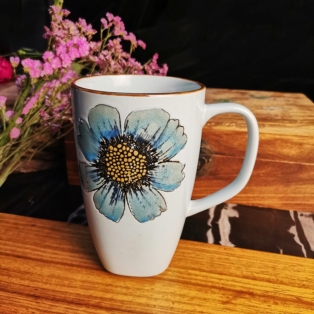 Double Sided Hand Painted Ceramic Mug