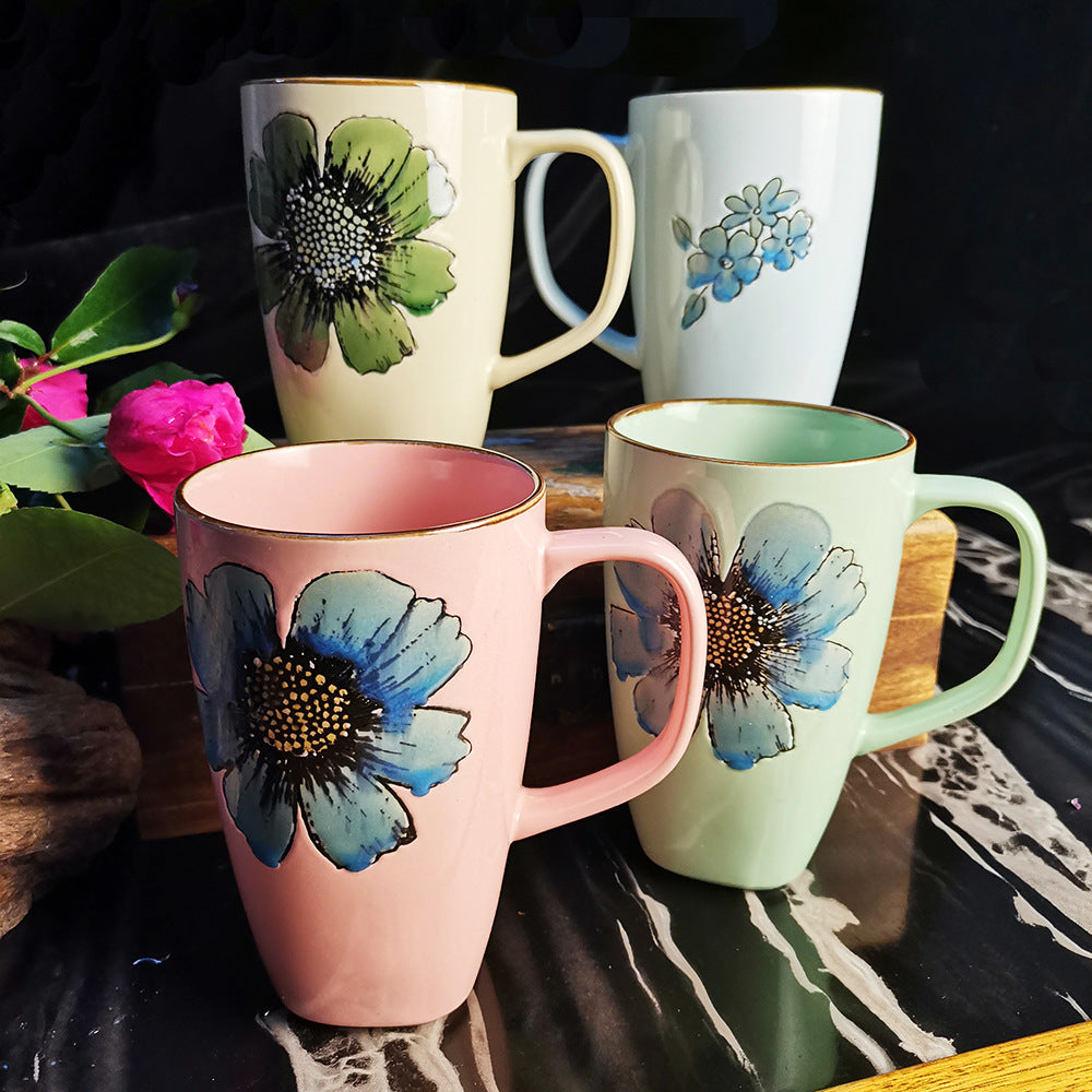 Double Sided Hand Painted Ceramic Mug