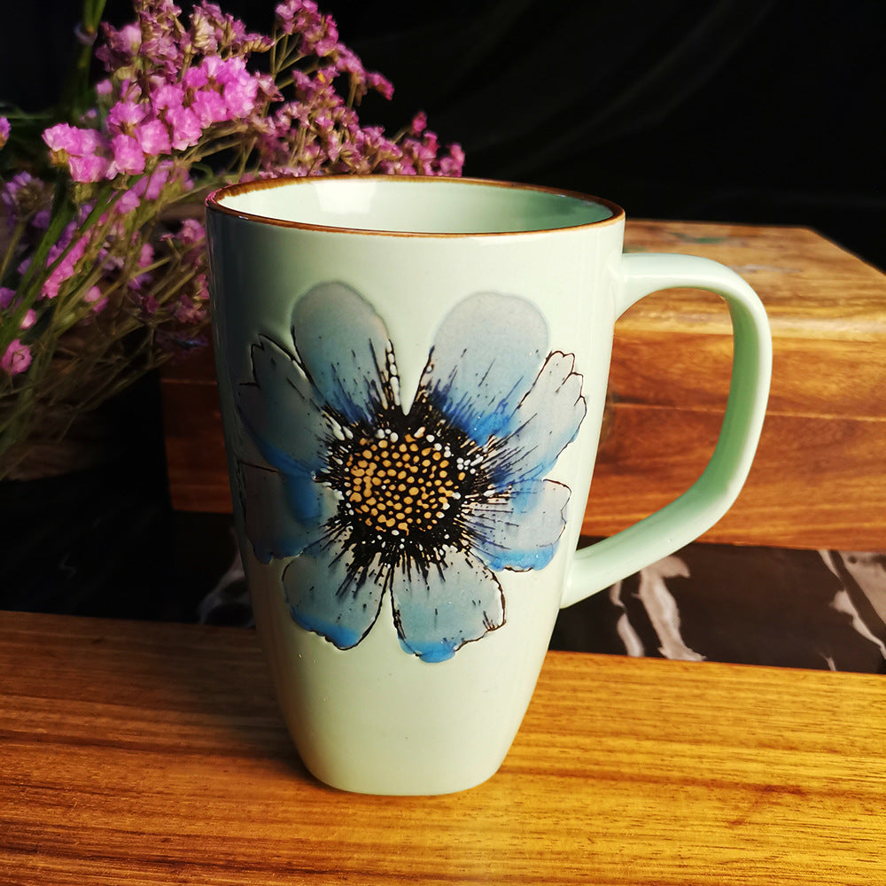 Double Sided Hand Painted Ceramic Mug