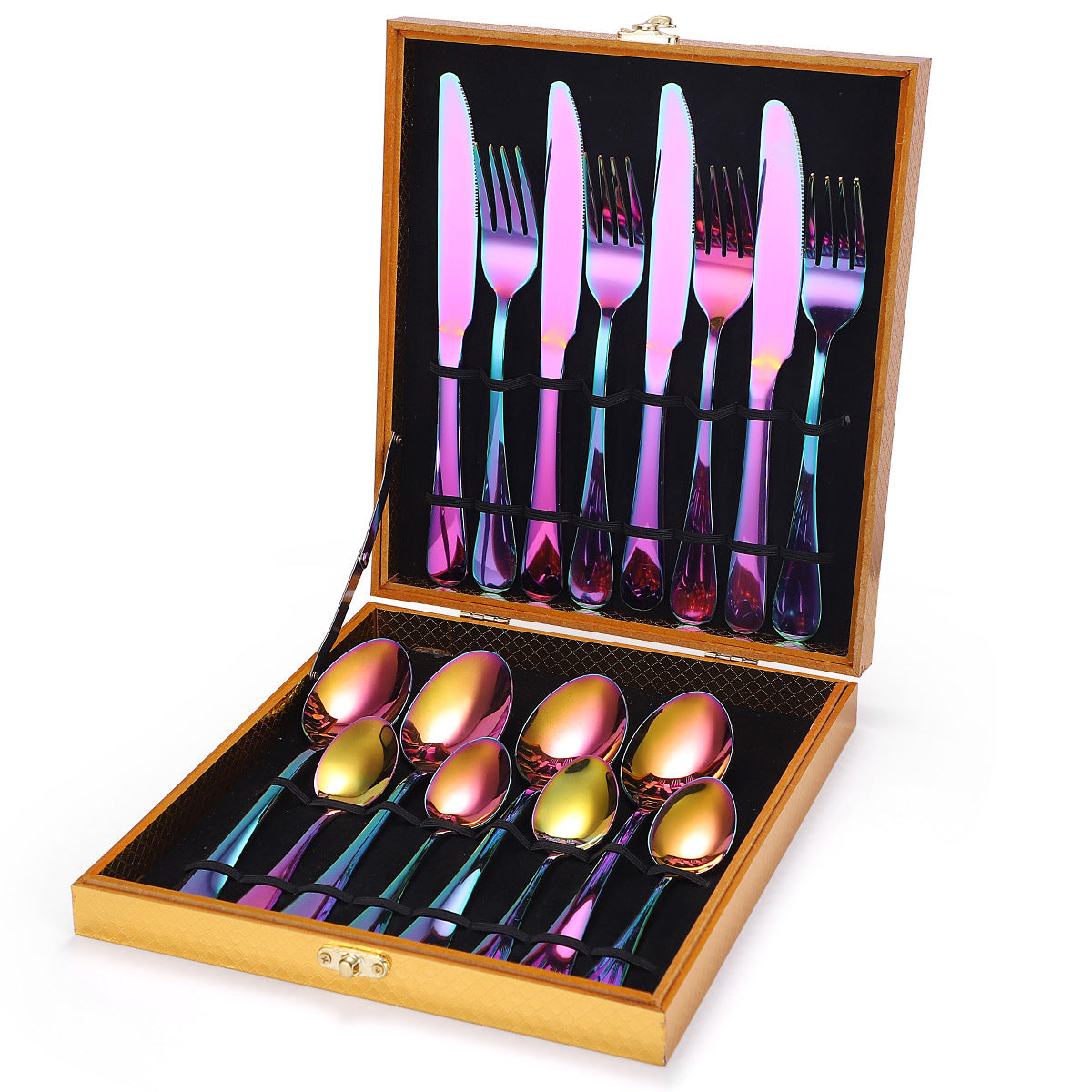 Symphony gold-plated stainless steel cutlery set