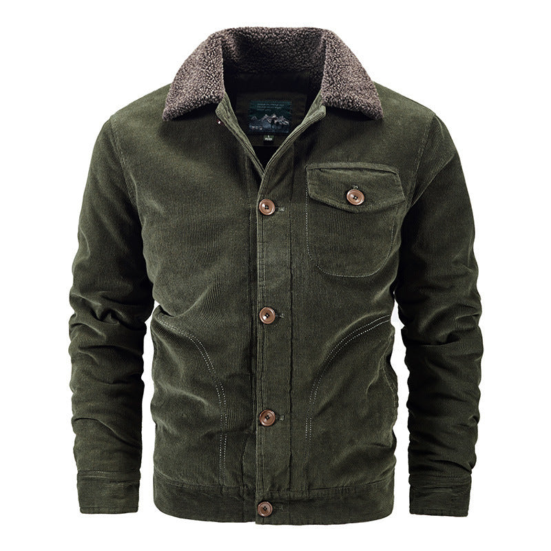 Corduroy coat for men casual