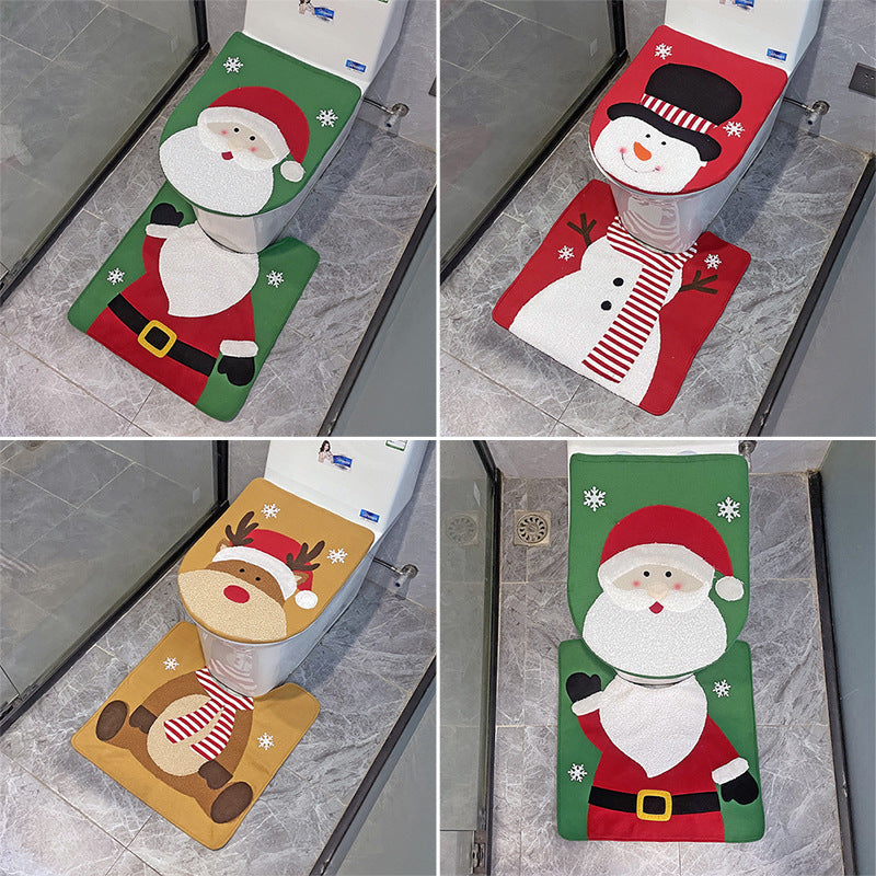 Stylish Christmas Decorations Toilet Cover