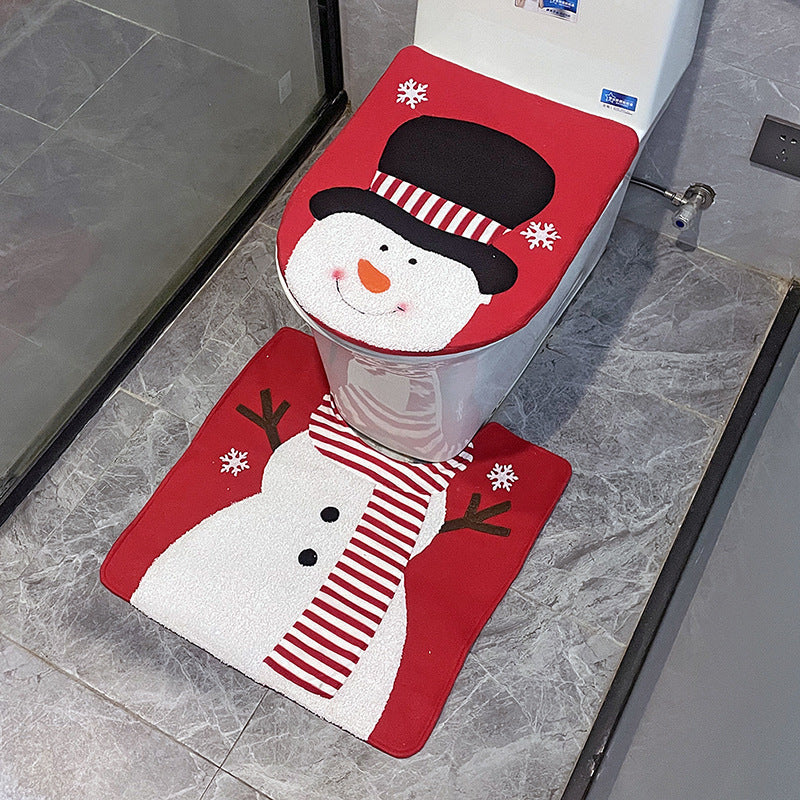 Stylish Christmas Decorations Toilet Cover