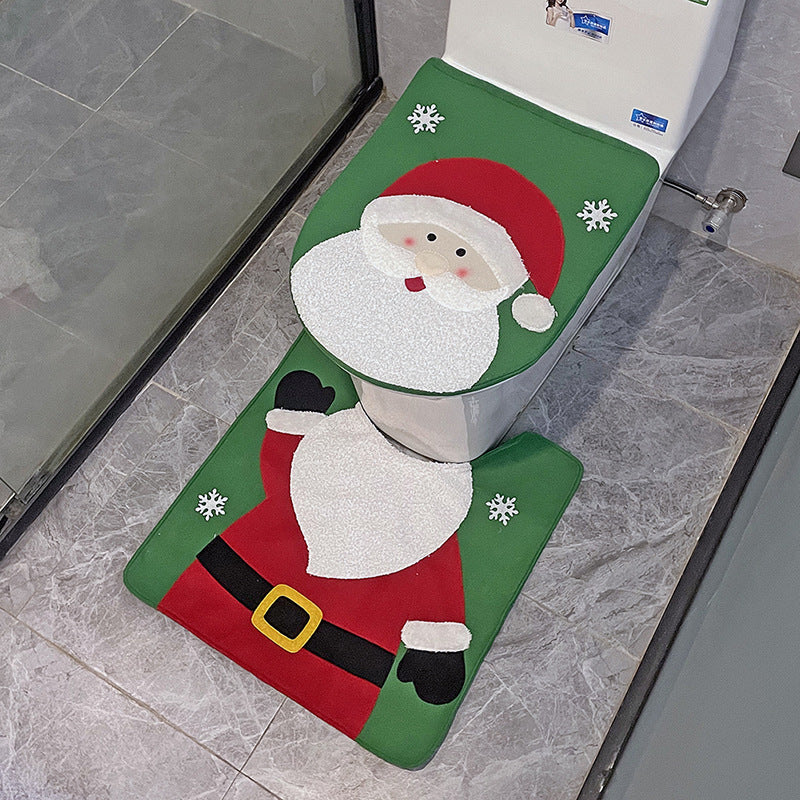 Stylish Christmas Decorations Toilet Cover