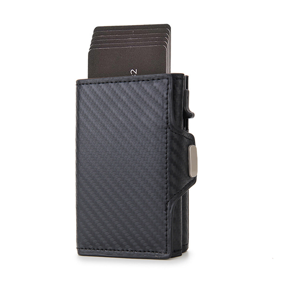 Zip Coin Clip Carbon Fiber Metal Card Holder