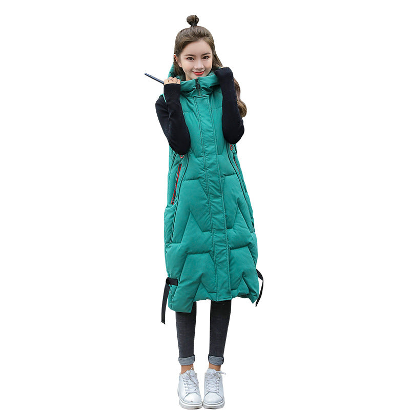 Down Jacket Long Waistcoat Women Autumn And Winter Leisure