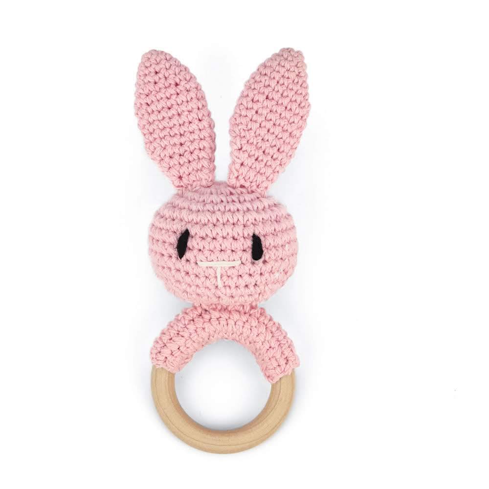 Baby Rattle Hand Woven Cartoon Animal Bracelet Newborn Soothing Doll