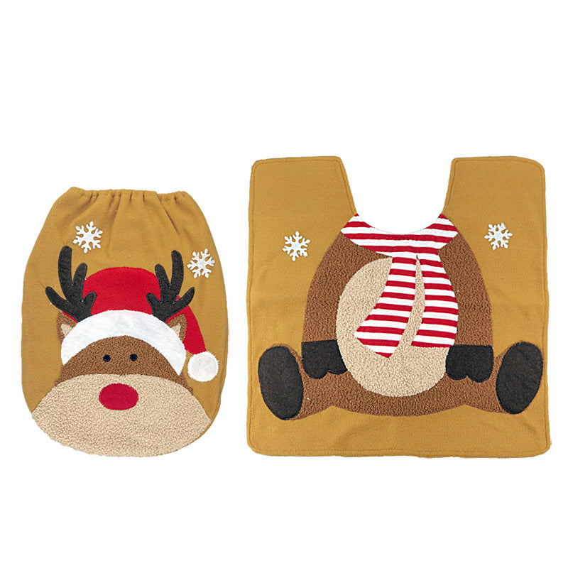 Stylish Christmas Decorations Toilet Cover