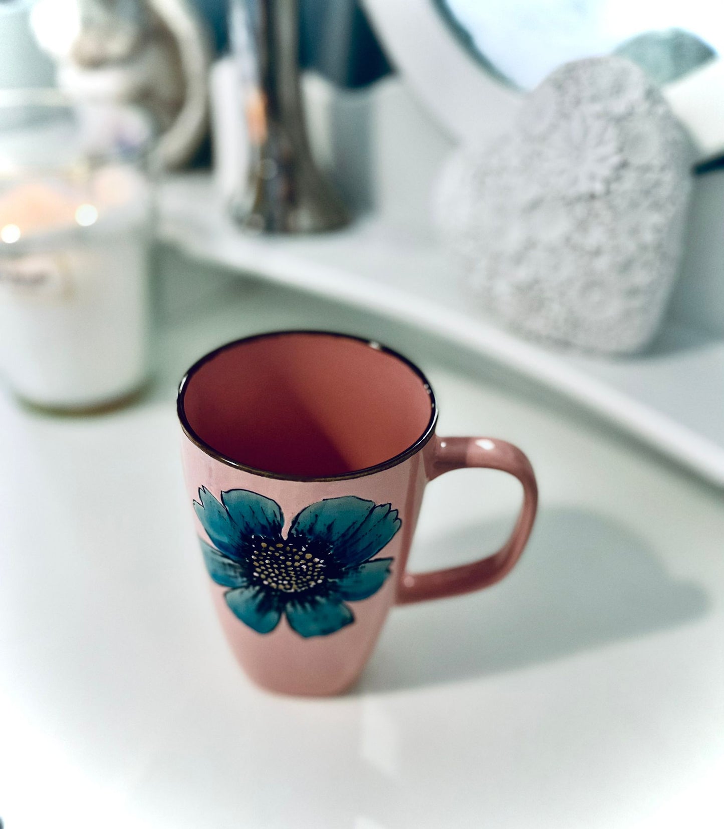 Double Sided Hand Painted Ceramic Mug