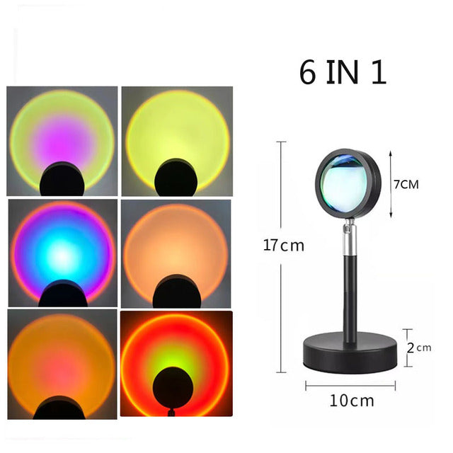 Sunset Projection Lamp Rainbow Atmosphere Night Light